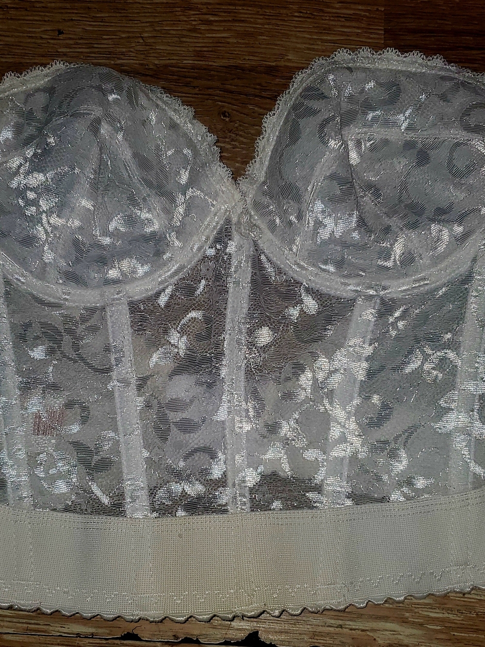 David Bridal Floral Lace Bustier Corset Top